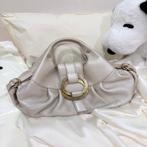 BVLGARI 香檳金手提包✨