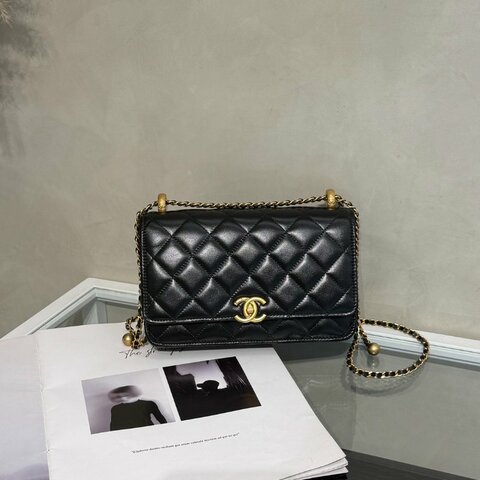 CHANEL 雙金球調節WOC - 黑金
