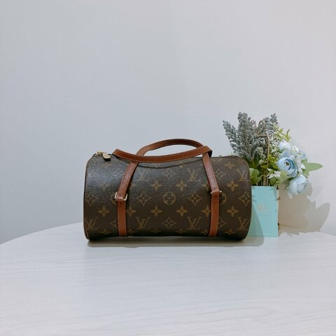 TK2113 Louis Vuitton 路易威登小號經典花紋手提包包 Papillon PM Monogram Canvas x Brown