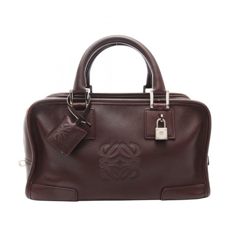 LOEWE Amazona 28 手提包 皮革 棕色 二手 女士