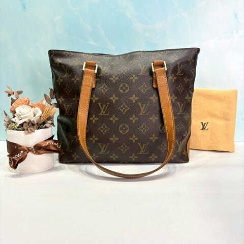 LV Cabas Piano老花帆布肩背包