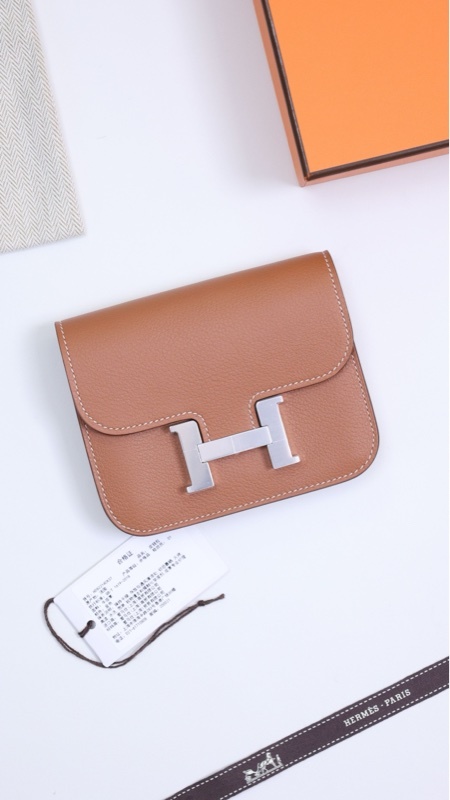 Hermes Constance Slim金棕银扣evercolor皮手拿包