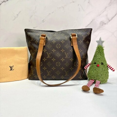 LV Cabas Piano老花手提肩背包
