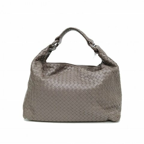 BOTTEGA VENETA 灰色羊皮經典編織腋下包hobo肩背包