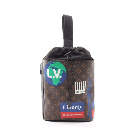 路易威登 Chalk Sling 腰包 M44625 Monogram 帆布皮革棕色二手 LV