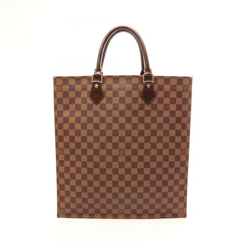 路易威登 Sac Plat 手提包 N51140 Damier 帆布皮革 Ebene 二手女士 lV