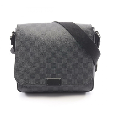 路易威登 District PM 單肩包 N41260 Damier 石墨色帆布 黑色 二手