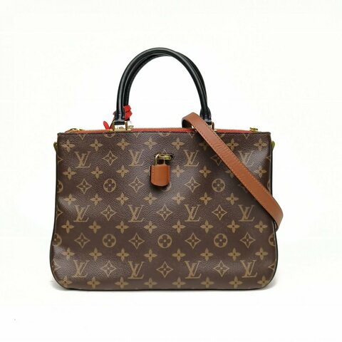 LOUIS VUITTON 拼色PVC金扣millefeuille手提包肩背包