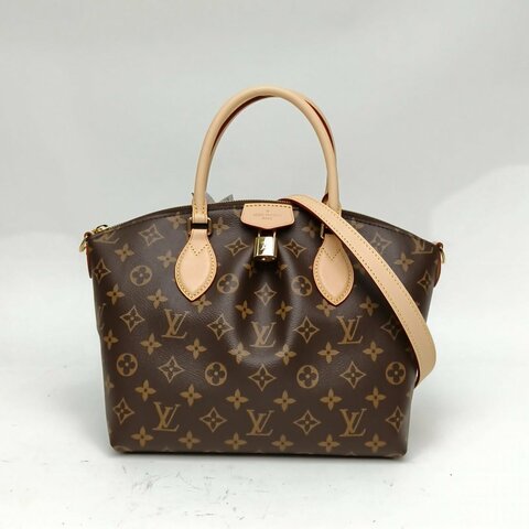 LOUIS VUITTON BOETIE餃子包小號手袋老花PVC老花晶片肩背包