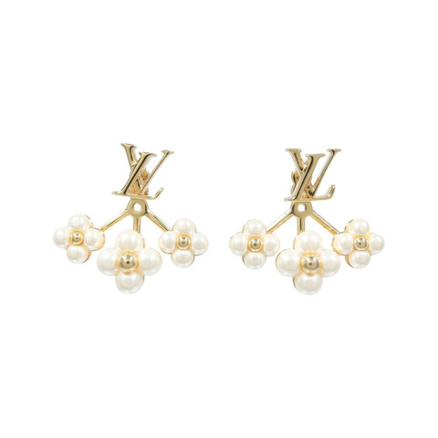 LOUIS VUITTON 金屬/PVC Floragram Earrings