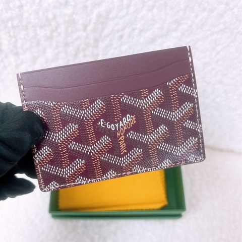 全新 Goyard Saint Sulpice 深紅色卡夾