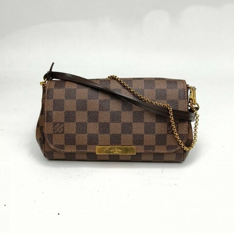 LOUIS VUITTON Favorite小號棕色棋盤格PVC肩背包