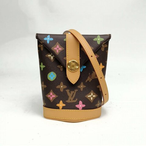 LOUIS VUITTON Tyler聯名款POUCH薯條包棕色PVC老花晶片肩背包
