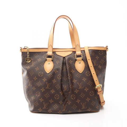 路易威登 Palermo PM 單肩手提包 M40145 Monogram 帆布皮革二手 LV