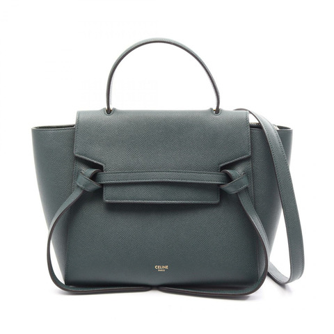 CELINE BELT BAG MICRO 單肩斜背包 189153 皮革 綠色 二手 女士