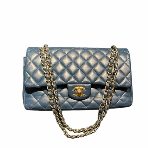chanel香奈兒菱格紋雙C扣鏈條包