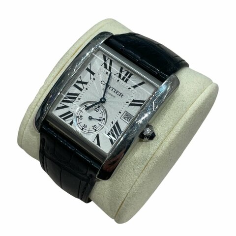 CARTIER TANK MC 35mm 腕錶 白色表盤 自動機械 不鏽鋼
