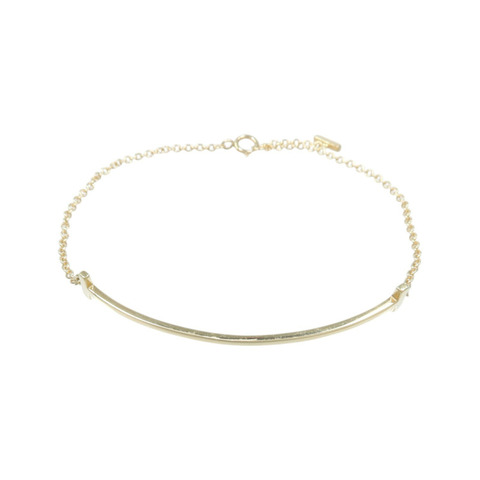 TIFFANY＆CO 18K黃金T Smile Bracelet手鏈