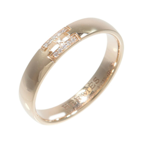 HERMES 18K玫瑰金Ever Herakles Ring鑽石戒指