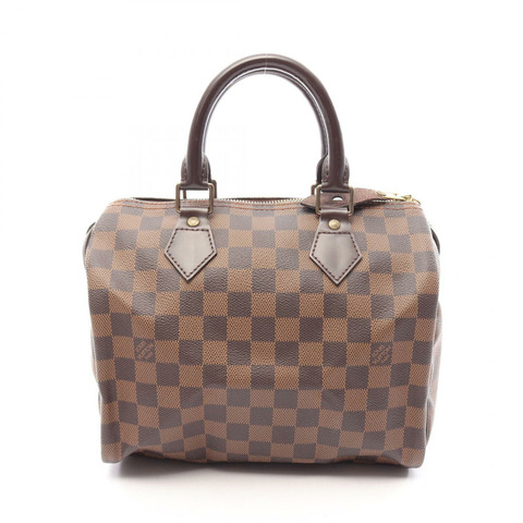 路易威登 Speedy 25 手提包 N41532 Damier 帆布 Ebene 皮革 二手 女士 LV