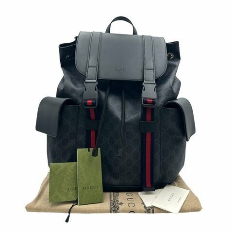 【美收精品】Gucci GG Supreme 後背包   C-763【隔月月中將轉賣至日本 上架期限30天】