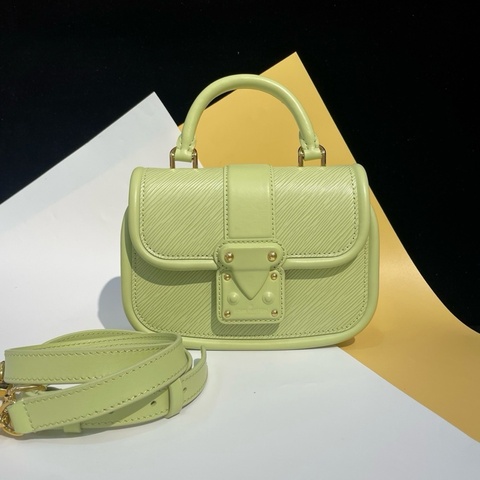 路易威登LOUIS VUITTON Hide & Seek 可拆卸可調節肩帶S-Lock鎖扣 Epi粒面牛皮 單肩包斜挎包手提包 牛油果綠色