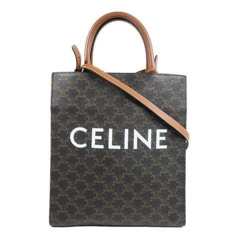 CELINE 塗層帆布Triomphe Cabas Tote Bag手挽肩背兩用袋