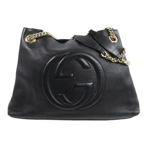 GUCCI 牛皮皮革Chain Shoulder Bag鏈帶肩背袋