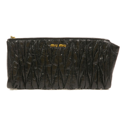 Miu Miu 羊皮皮革Matelasse Pouch手拿包