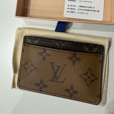 LV 經典老花雙色卡夾