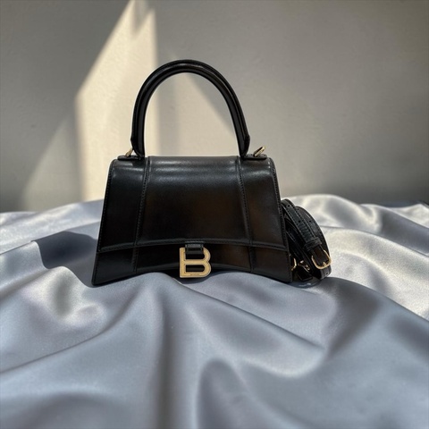 莉亞精品♡ Balenciaga 沙漏包 S號 黑金色 二手美包