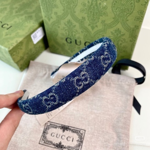 Gucci • 經典牛仔老花髮箍