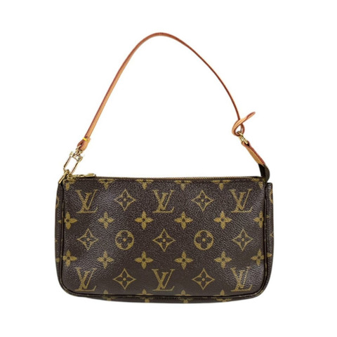 路易威登 Pochette Accessoires Monogram 手提包，帆布材質，M51980，棕色，女士款，LOUIS VUITTON