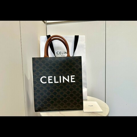 Celine 老花 凱旋門 Totebag 小號