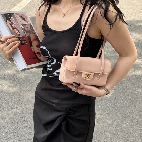 【全新大全套有購證❤️26年最火包款✨Jennie同款🥰春夏多巴胺包包首選】 Chanel 香奈兒 26P preppy coco mini 淡粉色