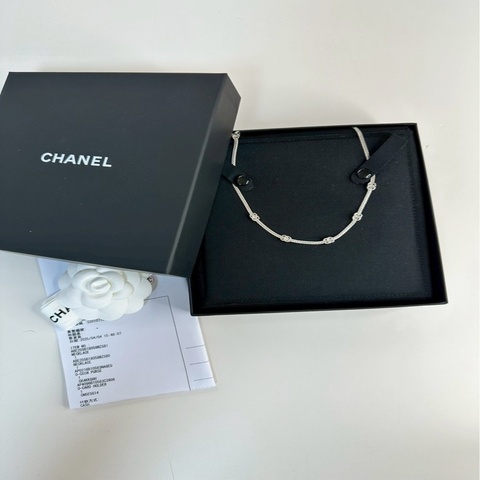 CHANEL｜ 五花蛇骨項鍊 淡金