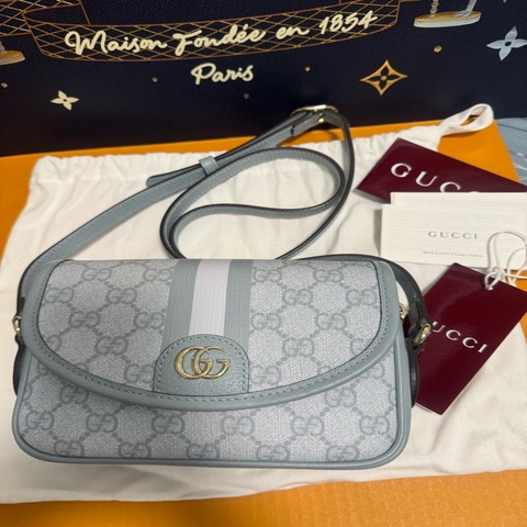 💪🏻九新🆙💪🏻GUCCI 古馳 Ophidia GG迷你翻蓋斜背包