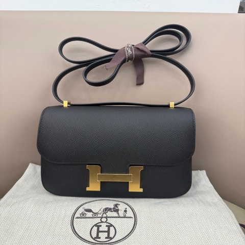 閒置 Hermes 愛馬仕 黑金康康19 ep皮 w刻