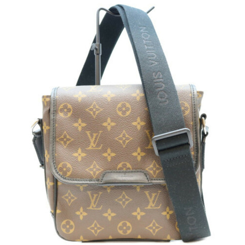 路易威登 M56717 Monogram Macassar Bass PM 肩背包 棕色/黑色 男士