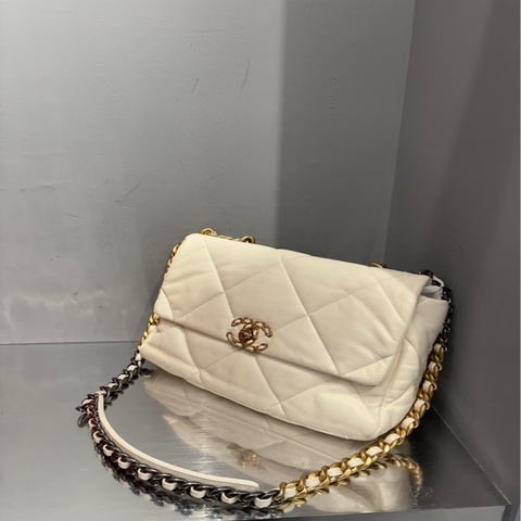 Chanel 19 Bag 中號 白金 口蓋包 ｜Classic Trend CT精品｜台北東區實體