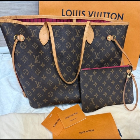 私物-Louis Vuitton LV neverfull 老花MM 子母包