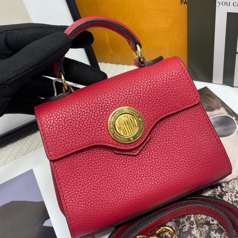 Moynat莫奈 Voyage nano紅色牛皮 限定特別款 尺寸14×11×5.5cm 手