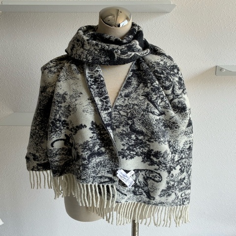 Dior 叢林動物系列羊毛圍巾🧣