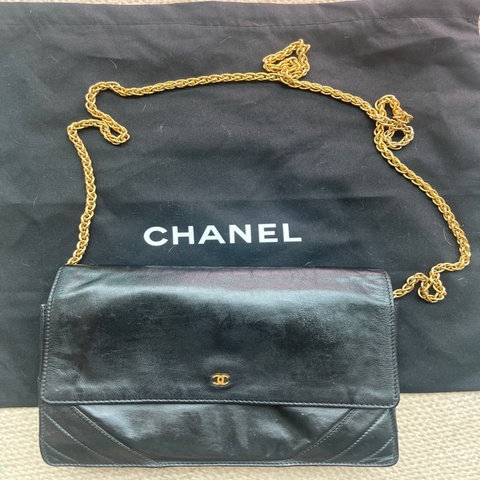 Chanel vintage 香奈兒小羊皮手拿包