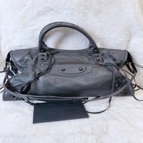 Balenciaga✨115748 City Bag 做舊皮革機車包