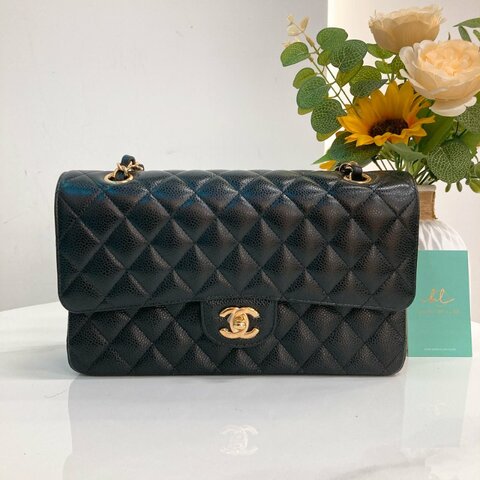 MS0797 Chanel 香奈兒中號經典菱格紋鍊帶包包 Medium Classic Double Flap Caviar Black x GHW