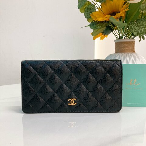 MS0798 Chanel 香奈兒經典兩摺銀包 Classic Flap Long Wallet Caviar Black x GHW