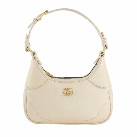 GUCCI Aphrodite Small Shoulder Bag｜米白色牛皮雙 G 腋下包｜奶油白質感、法式優雅日常｜KÉSH 凱仕精品