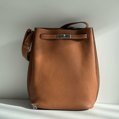99新🆕 Hermès 愛馬仕 So Kelly 26 金棕銀釦