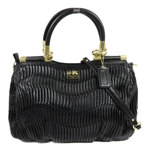 COACH 牛皮皮革Madison Carrie Satchel Bag手挽肩背兩用袋